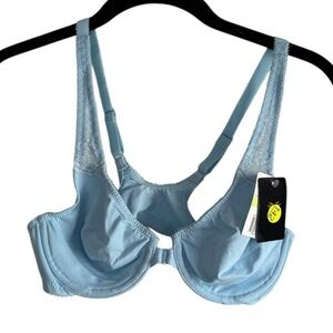 Wacoal 34 B Light‎ Blue Soft Embrace Front Close Underwire Bra 851311